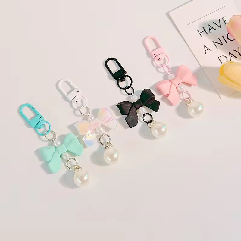 Butterfly Knot Resin Pendant Charm  Phone Headset & Bag Accessory Keychain for Girls & Students