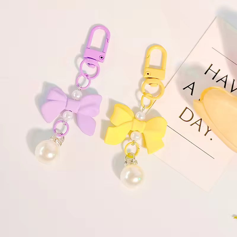 Butterfly Knot Resin Pendant Charm  Phone Headset & Bag Accessory Keychain for Girls & Students