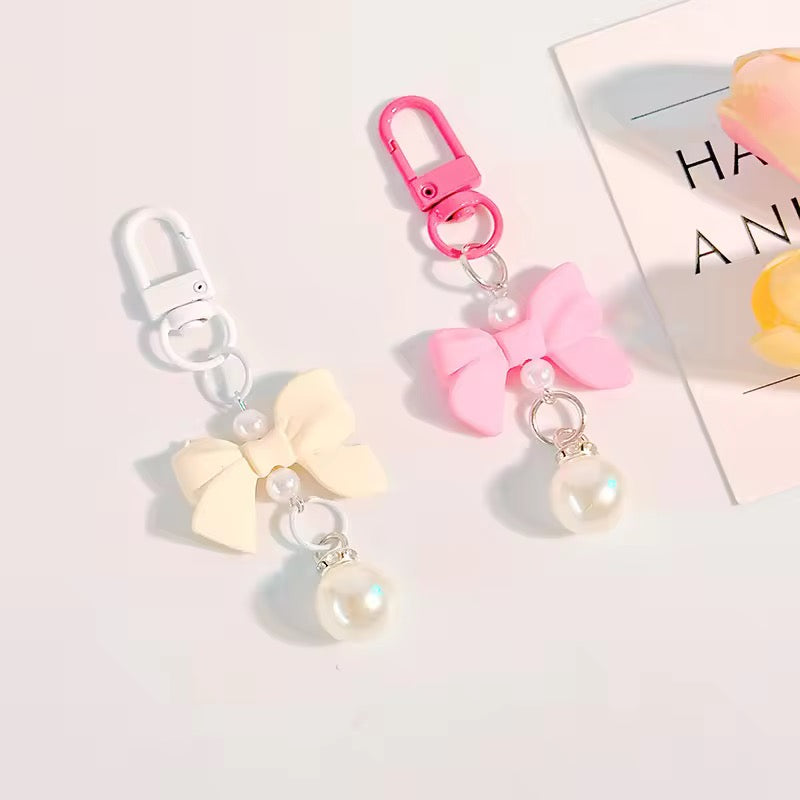 Butterfly Knot Resin Pendant Charm  Phone Headset & Bag Accessory Keychain for Girls & Students