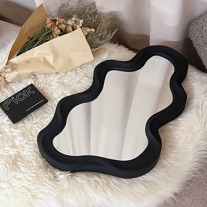 Cloud Shaped Makeup Mirror Wall Mounted & Desktop Standing Irregular Vanity Mirror