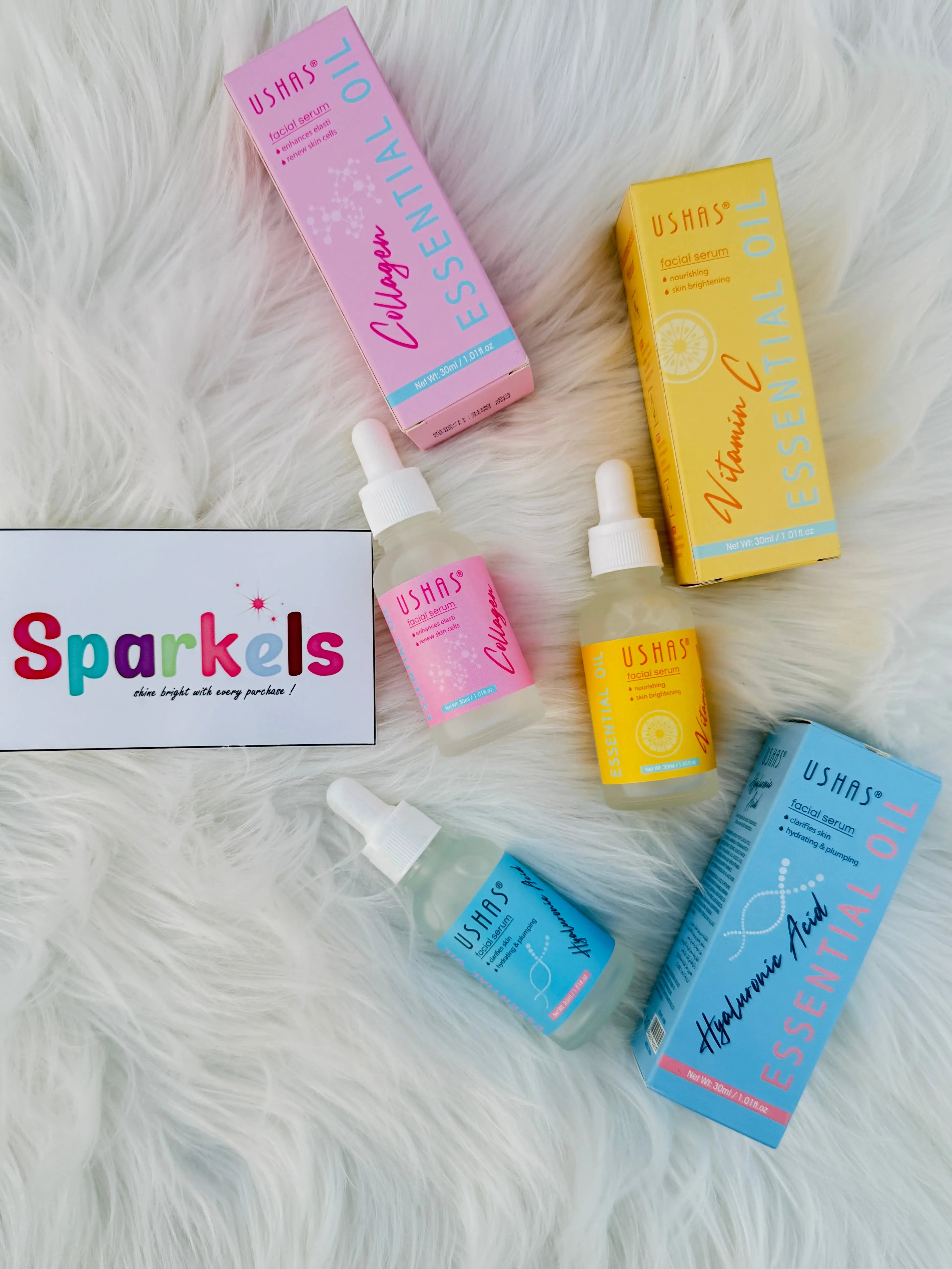 Facial Serums Collagen, Vitamin C & Hyaluronic Acid (30ml) Sparkels  Sparkels