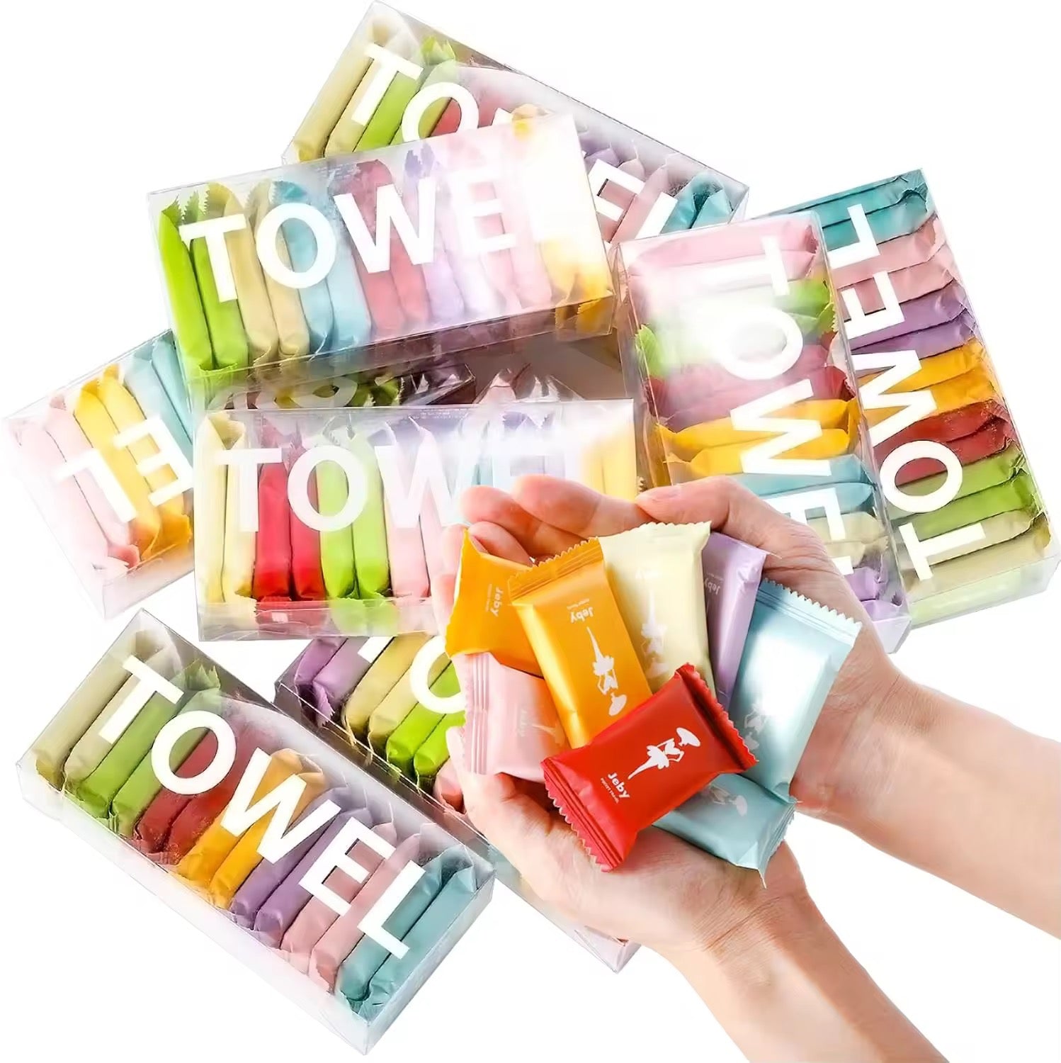 14pcs Disposable Compressed Washcloths  Portable Thickened Face Towels for Travel & Beauty Use