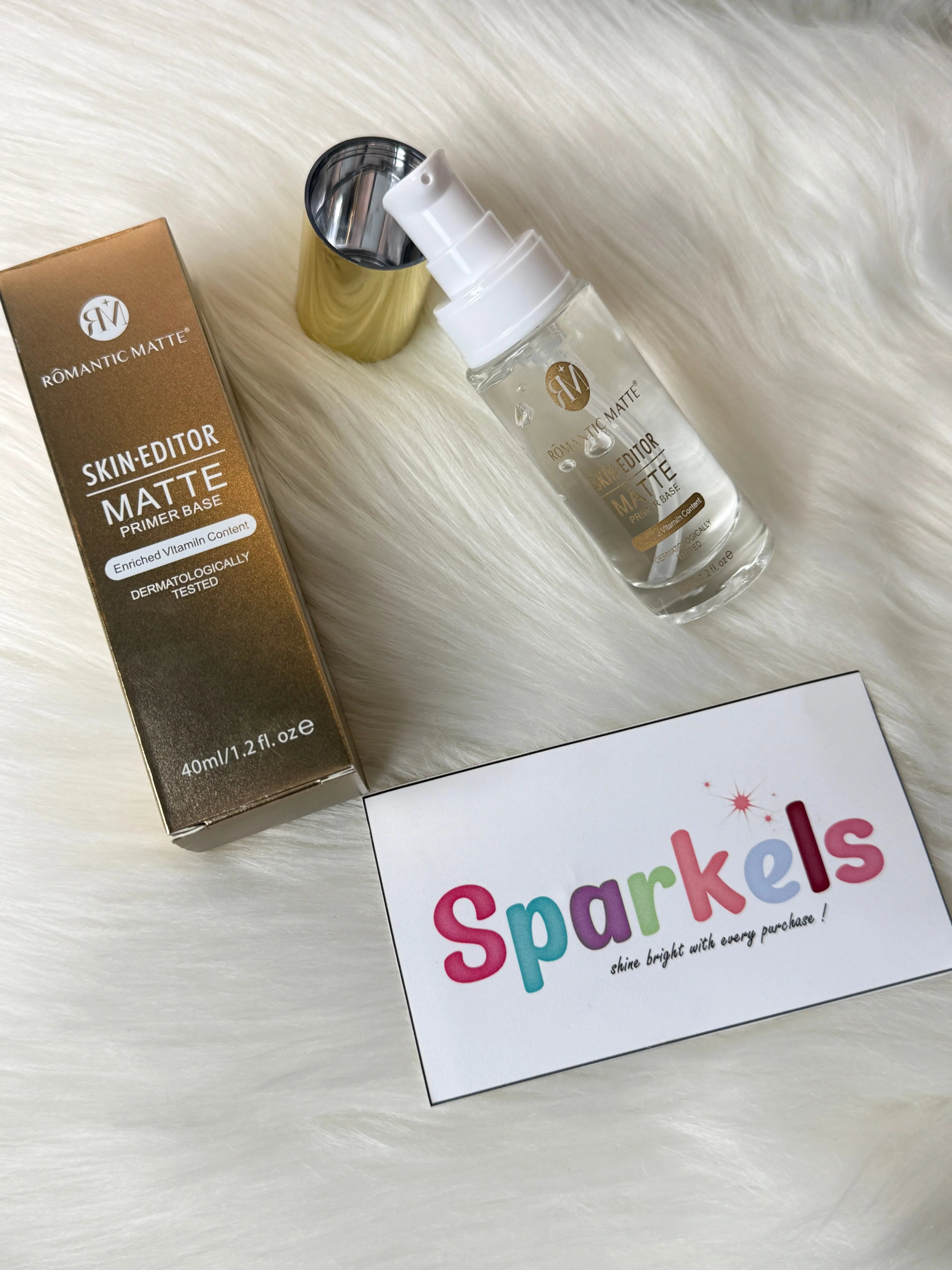 Romantic Matte Skin Editor Primer Base – Vitamin-Enriched Matte Finish (40ml) Sparkels  Sparkels