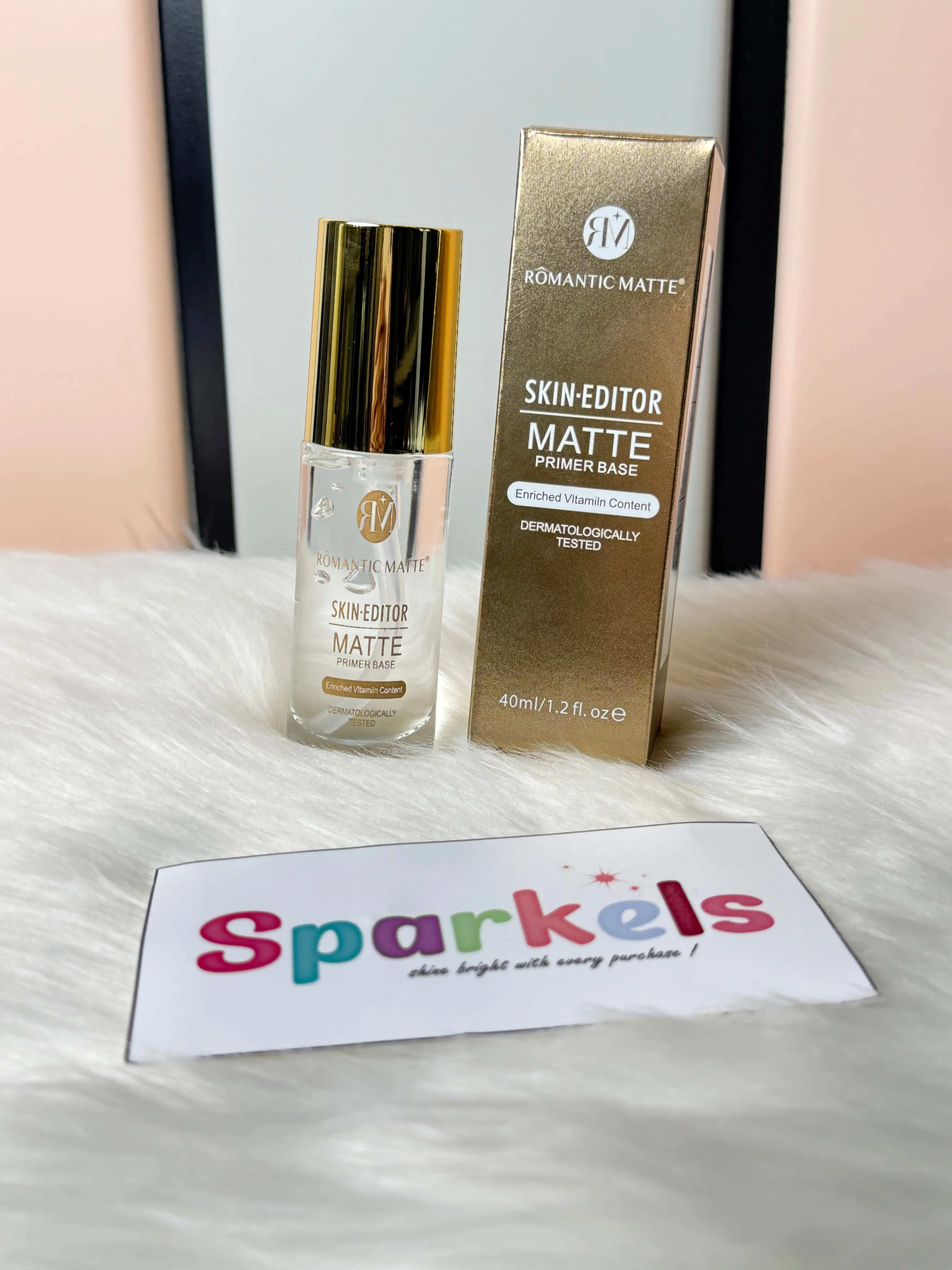 Romantic Matte Skin Editor Primer Base – Vitamin-Enriched Matte Finish (40ml) Sparkels  Sparkels