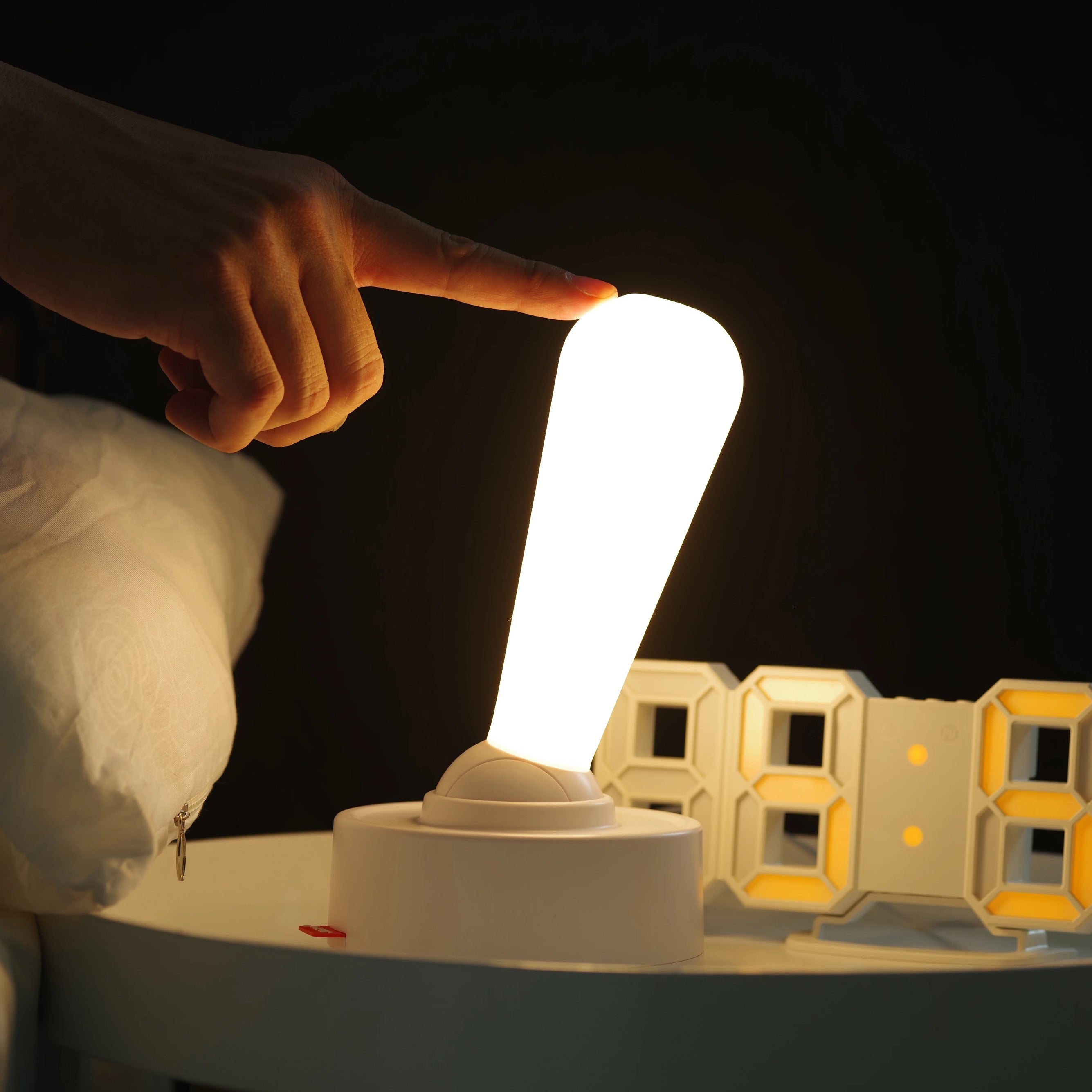 USB Rechargeable LED Night Light  2-Mode Adjustable Brightness Silicone Desk Lamp for Home, Office & Kids' Rooms