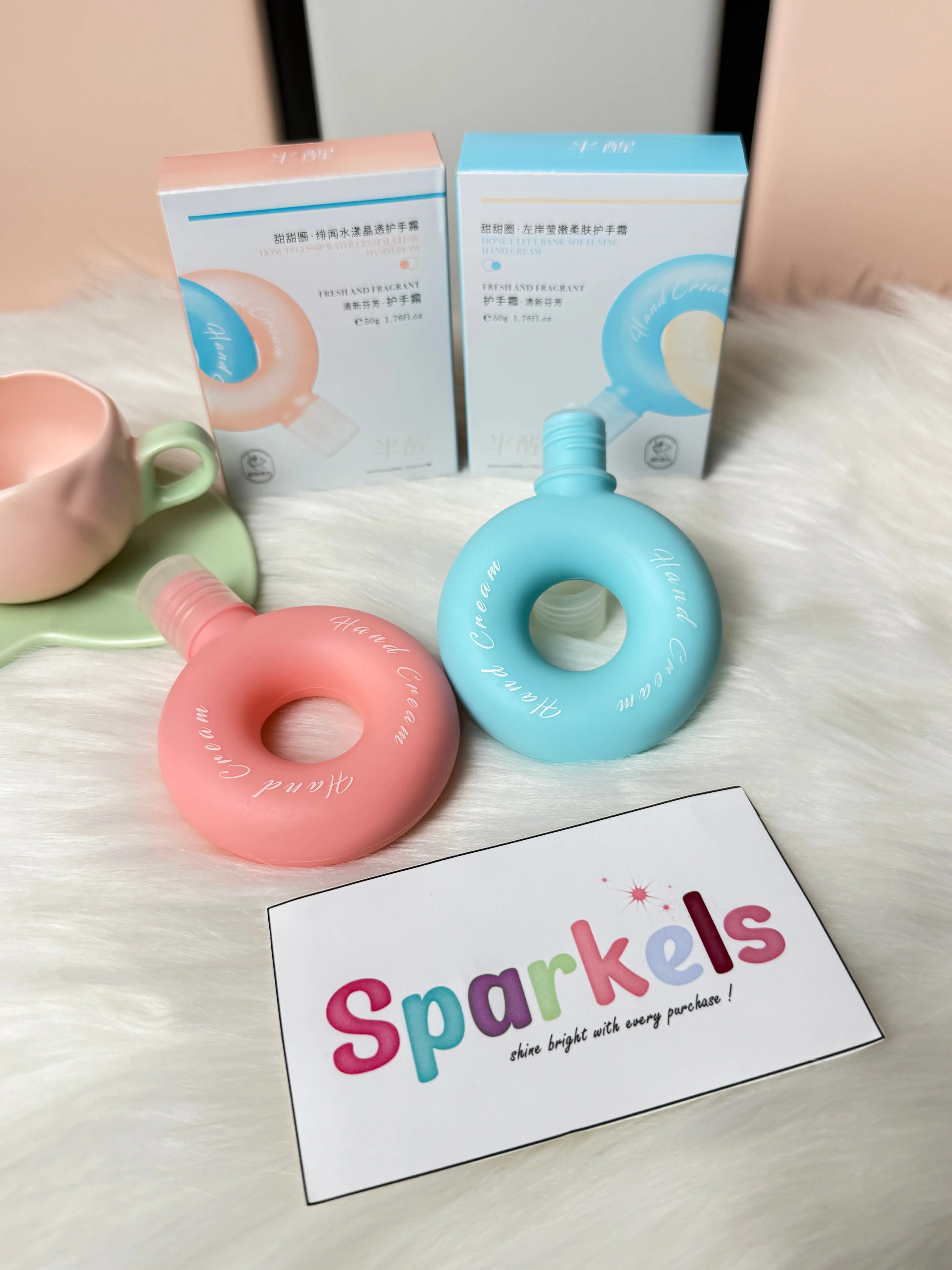 Donut Hand Cream Fresh & Fragrant Moisturizing Hand Lotion (50g) Sparkels  Sparkels