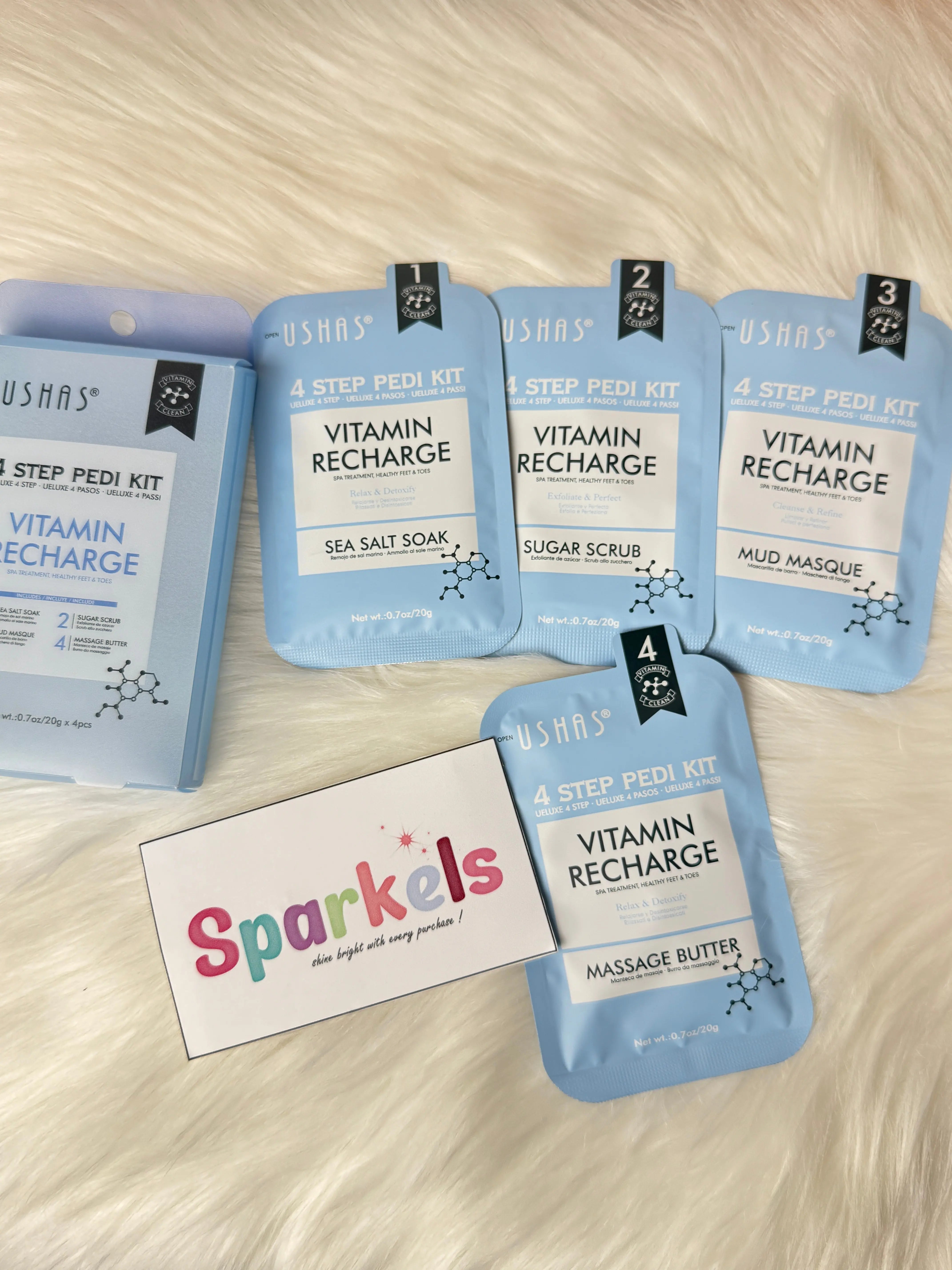 4-Step Pedi Kit At-Home Pedicure Spa Set (Multiple Variants) Sparkels  990.00 Sparkels