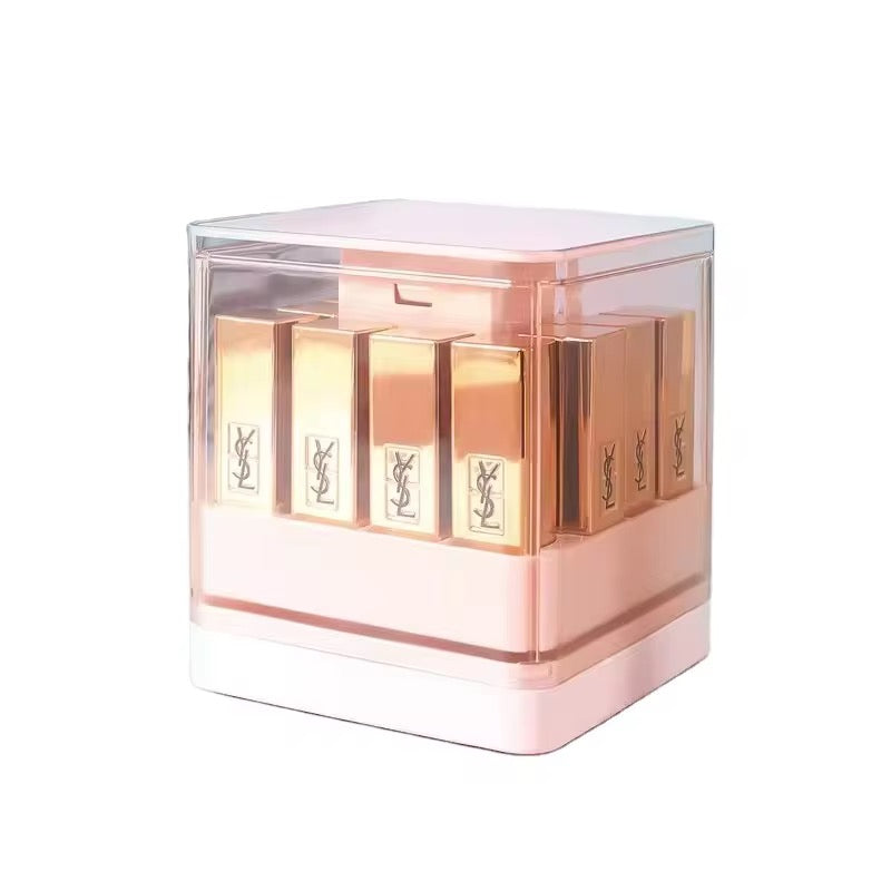 Portable Lipstick & Perfume Holder 12 Compartment Clear Storage Organizer for Travel Bathroom & Vanity