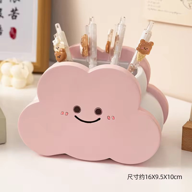 Festival Gift Resin Pen Holder Figurine Decorative Miniature Desk Organizer for Students & Office Desktop