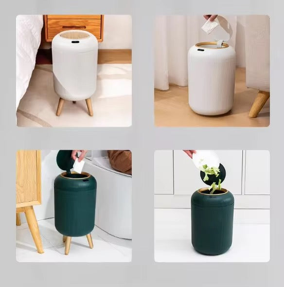 Smart Motion Sensor Trash Can Automatic Lid Small Plastic Waste Bin for Bedroom, Bathroom, Kitchen & Office