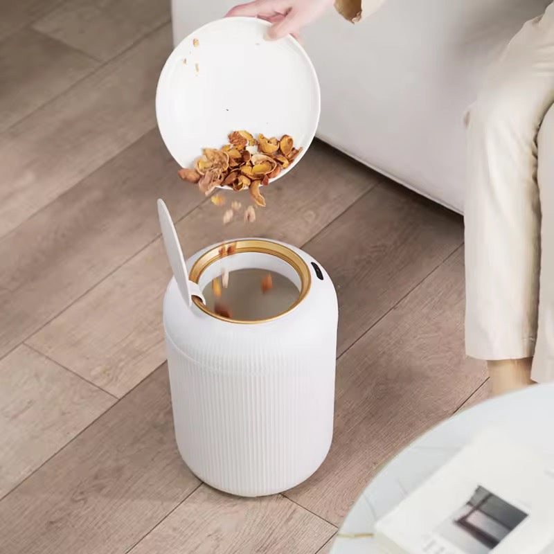 Smart Motion Sensor Trash Can Automatic Lid Small Plastic Waste Bin for Bedroom, Bathroom, Kitchen & Office