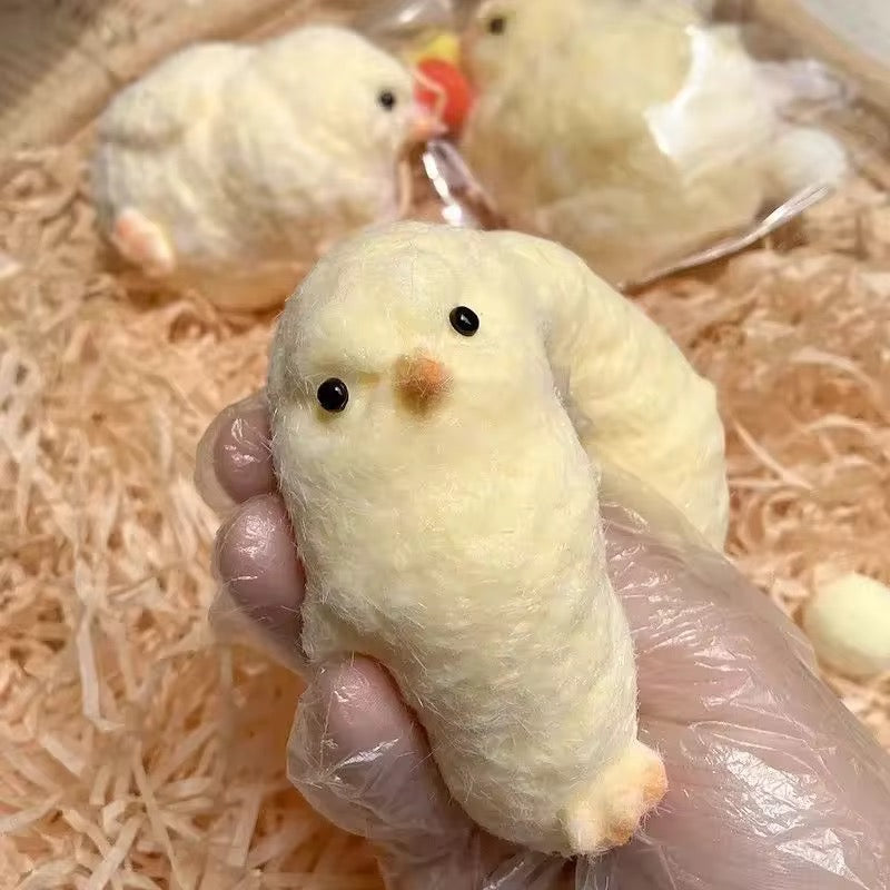 Cute Easter Chick Squishy Toys Stretchy Simulation Chick Fidget Toy for Stress Relief & Party Favors
