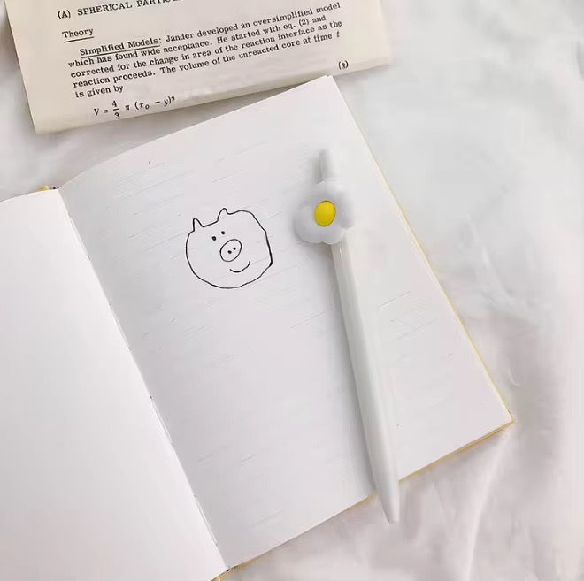 Cute Cartoon Retractable Gel Pen Black Ink Writing Pen for Kids School Supplies