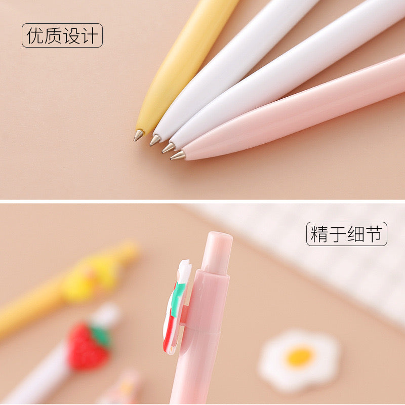 Cute Cartoon Retractable Gel Pen Black Ink Writing Pen for Kids School Supplies