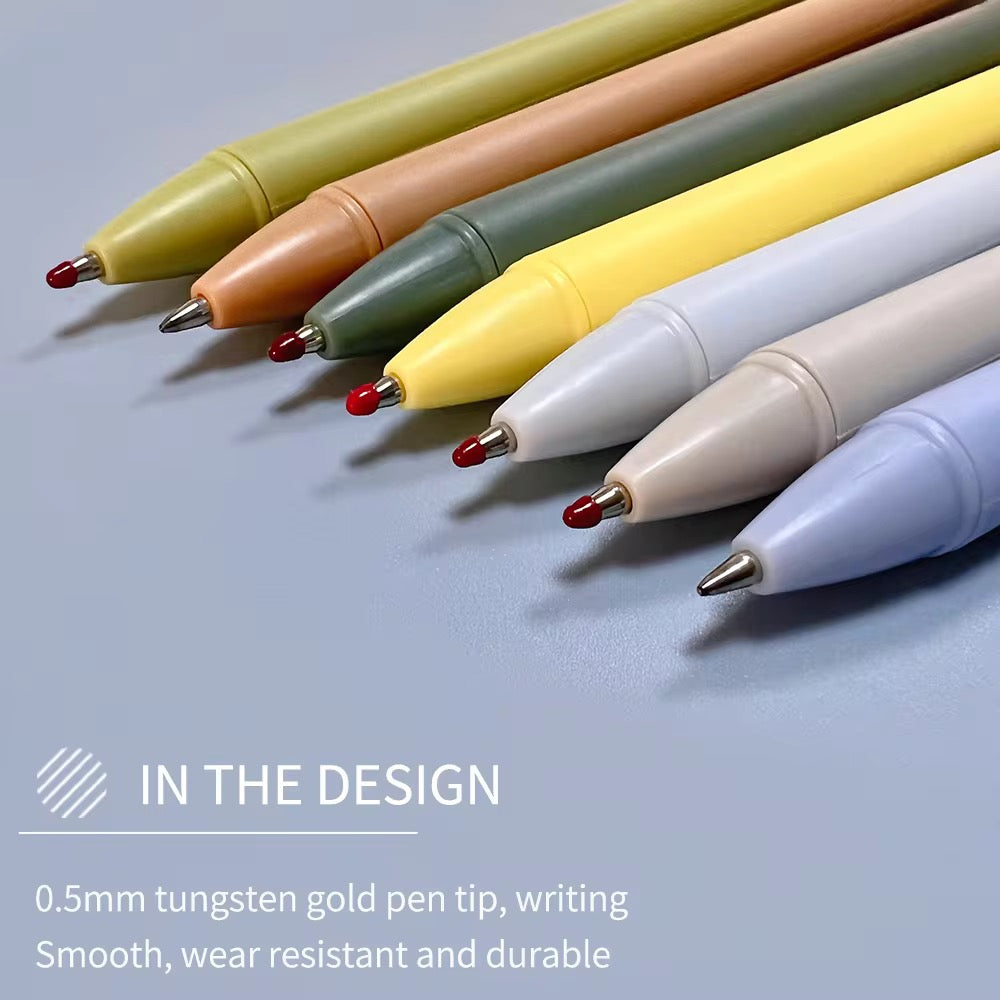 Retractable Macaron Ballpoint Pen Multicolor Plastic Pen