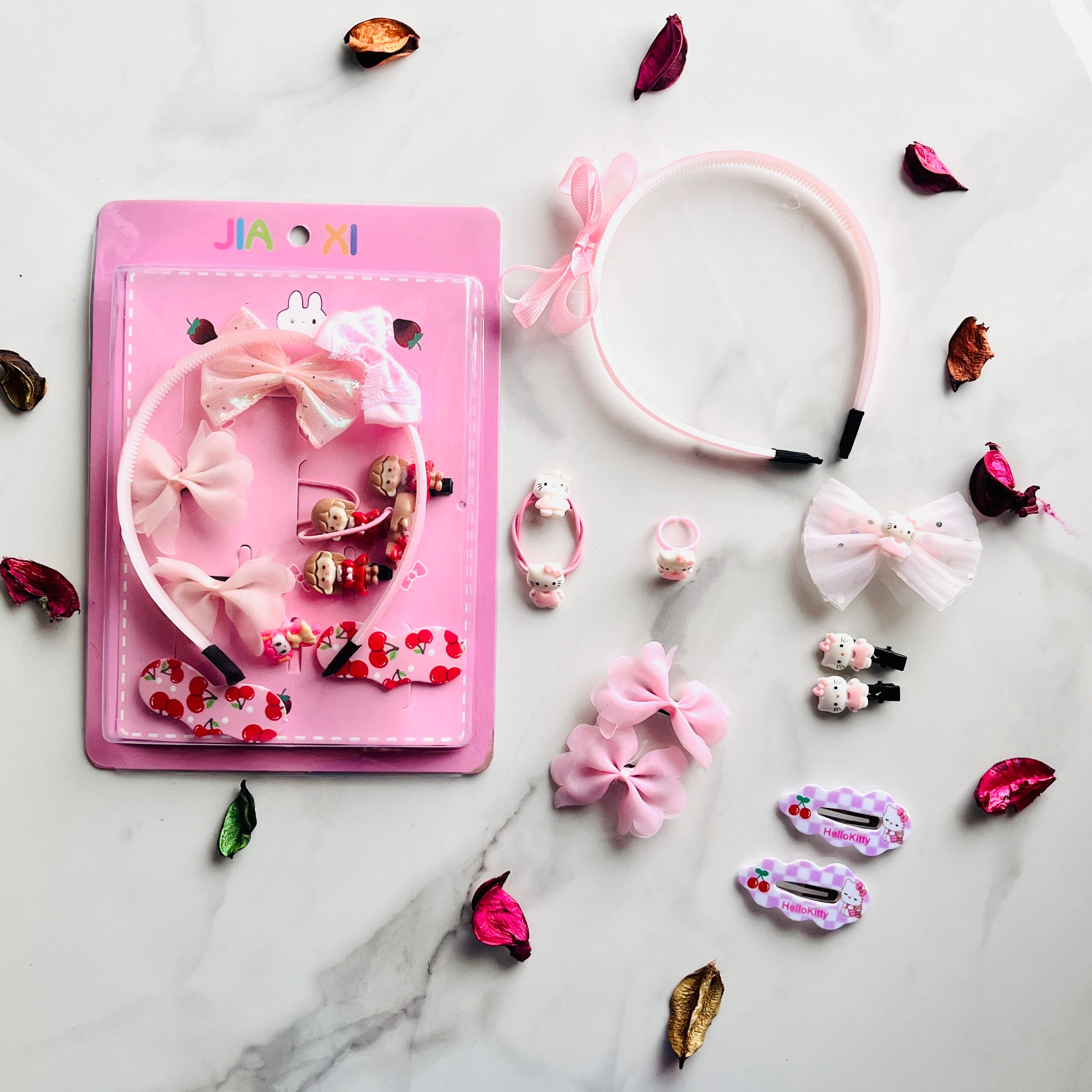 Hairband & Clip Set Cute girl & Hello Kitty Edition