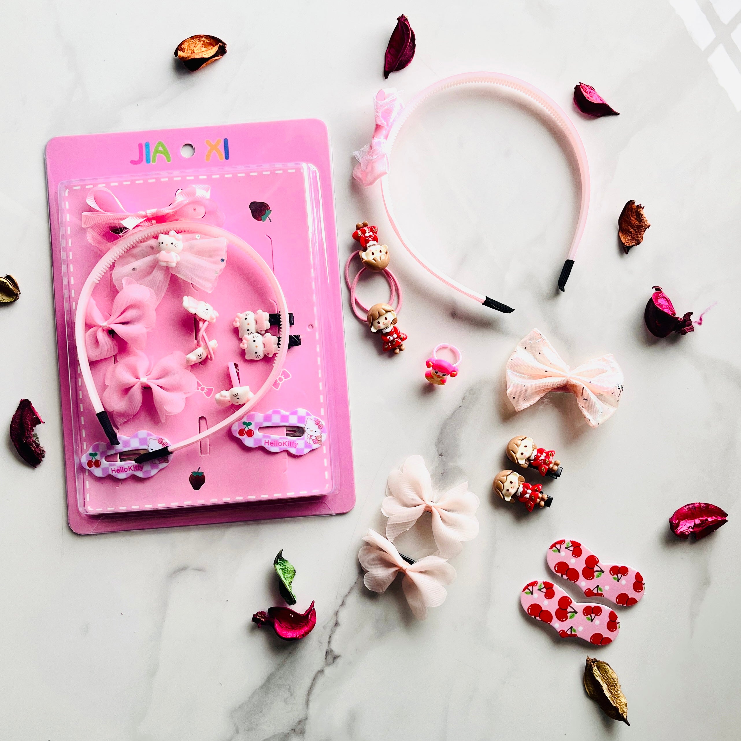 Hairband & Clip Set Cute girl & Hello Kitty Edition