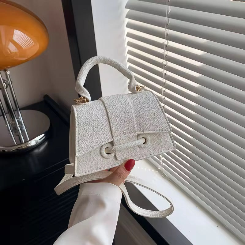 Solid Color Simple Handbag Korean Style Small Square Shoulder & Crossbody Bag Minimalist & Versatile