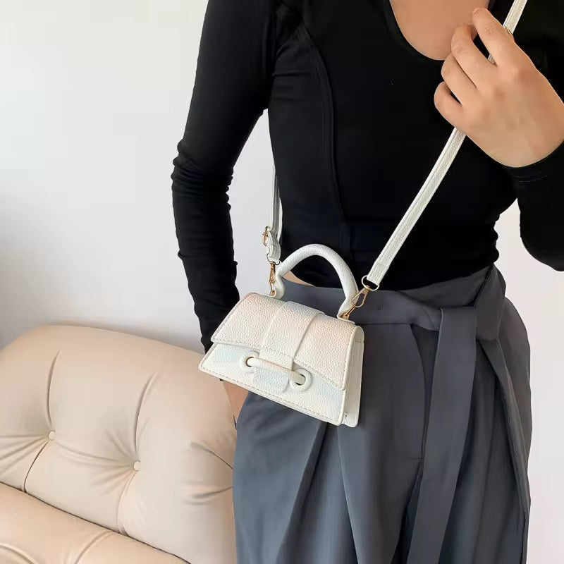 Solid Color Simple Handbag Korean Style Small Square Shoulder & Crossbody Bag Minimalist & Versatile