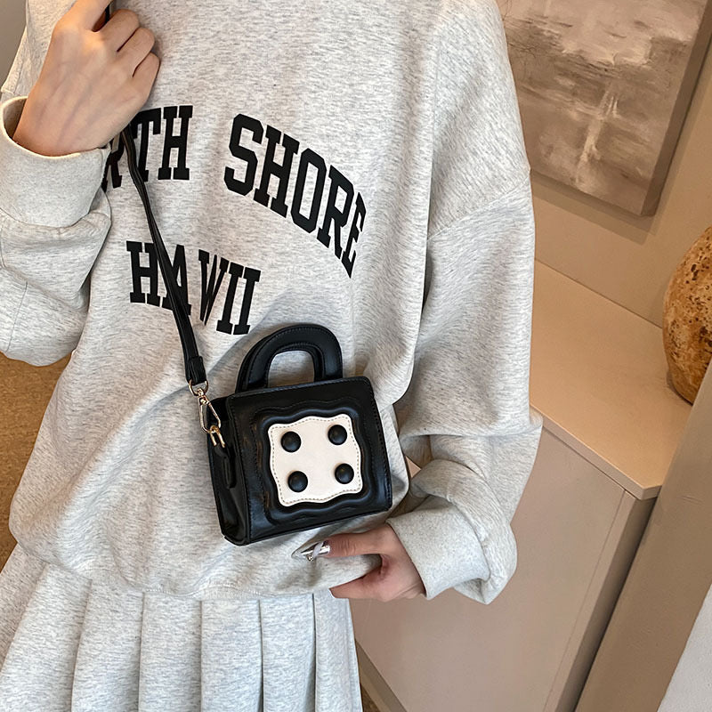 Fashion Mini Handbag for Women Casual Tote Shoulder Messenger Bag with Zipper Closure