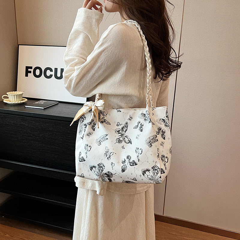 Butterfly Women's Shoulder Tote Bag Trendy Large Capacity Fashion Handbag