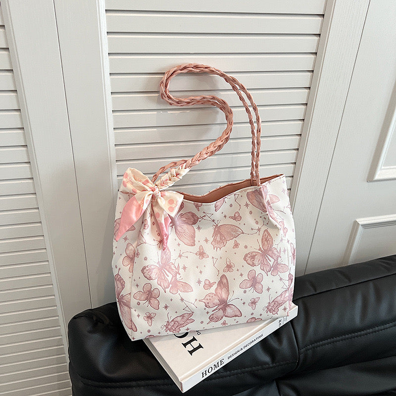Butterfly Women's Shoulder Tote Bag Trendy Large Capacity Fashion Handbag