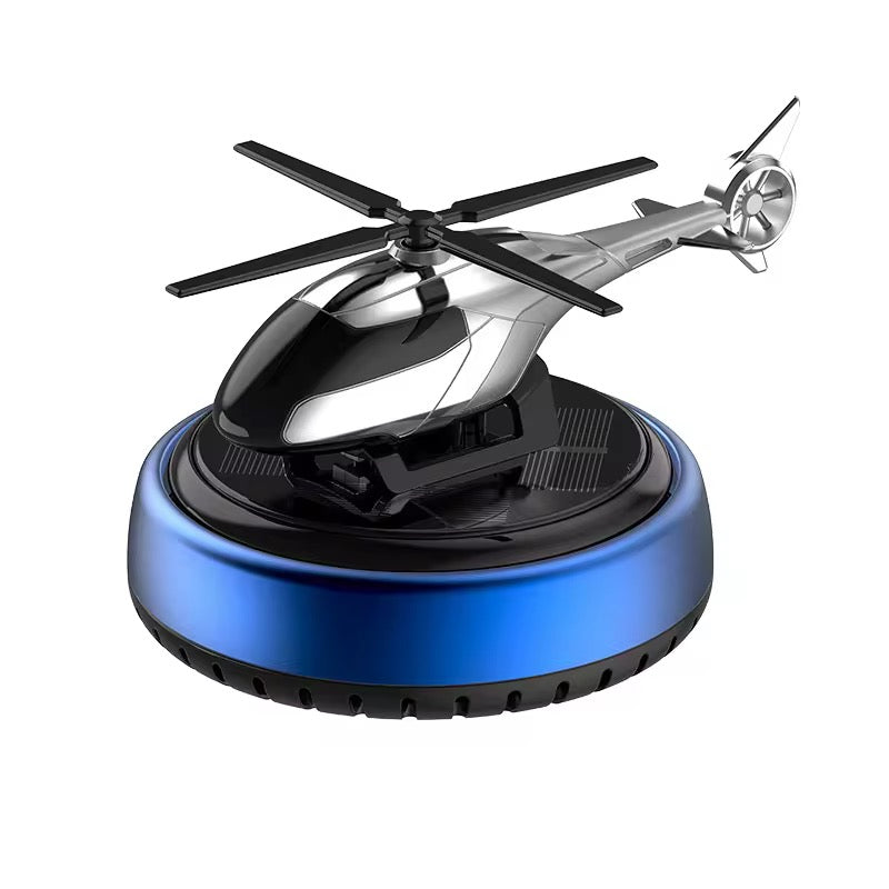 New Solar Powered Car Air Freshener Helicopter Style Liquid Perfume Diffuser Energy Efficient & Stylish Car Decor