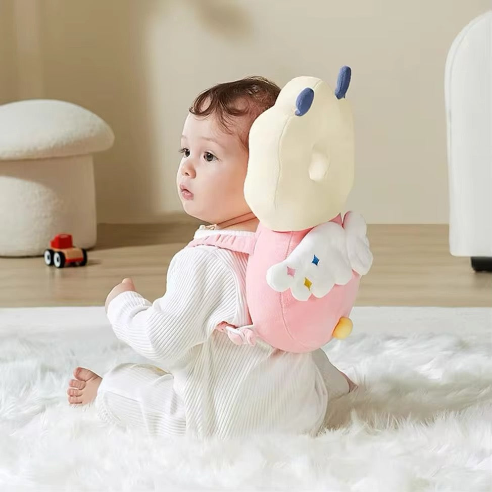 Velvet Baby Head Protector Backpack Soft Cartoon Baby Pillows Pad Cushion Head Security Protection Crawl Walk Toddler Headrest