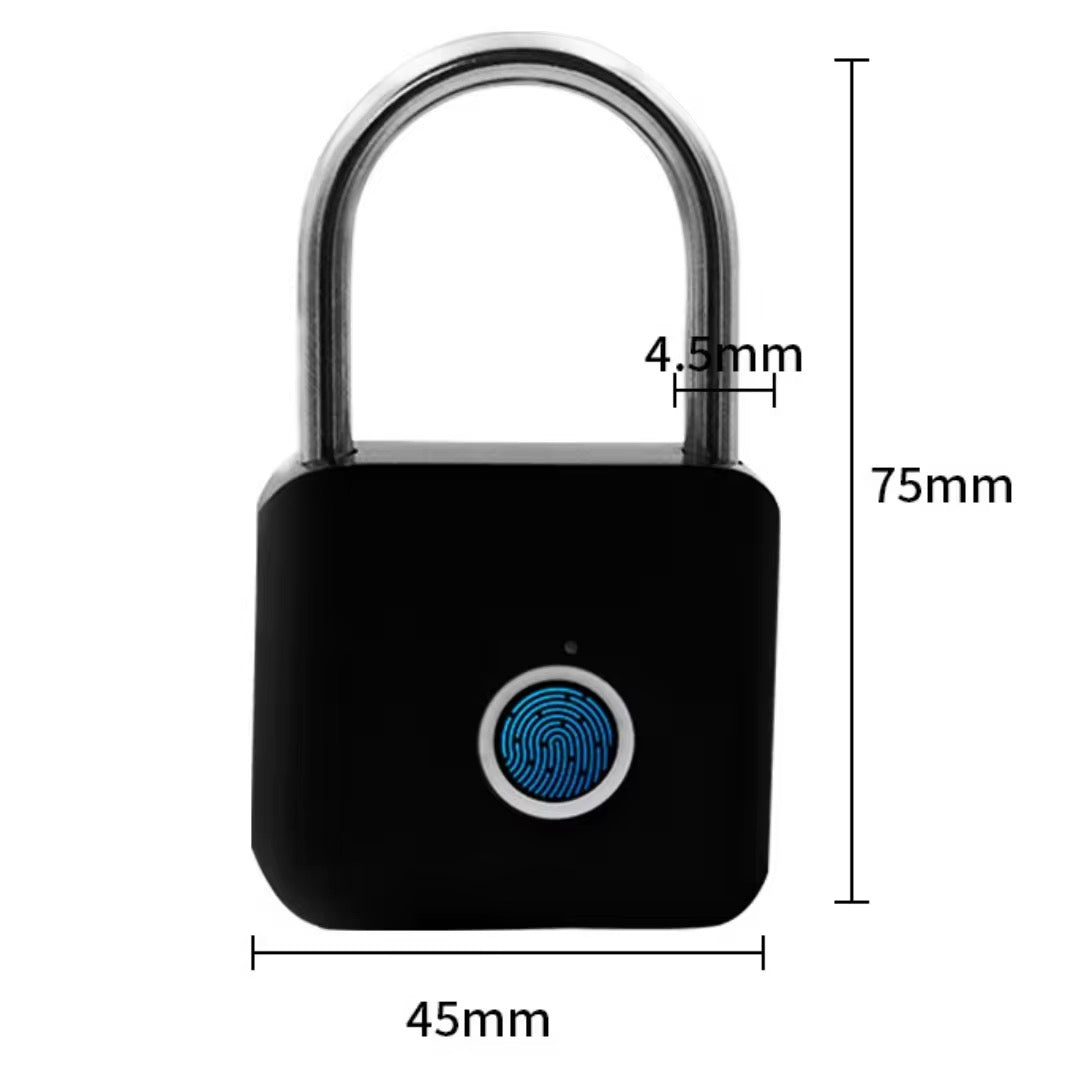 Fingerprint Smart Padlock  Biometric Lock for Travel Luggage, Gym Lockers, Cabinets & Backpacks