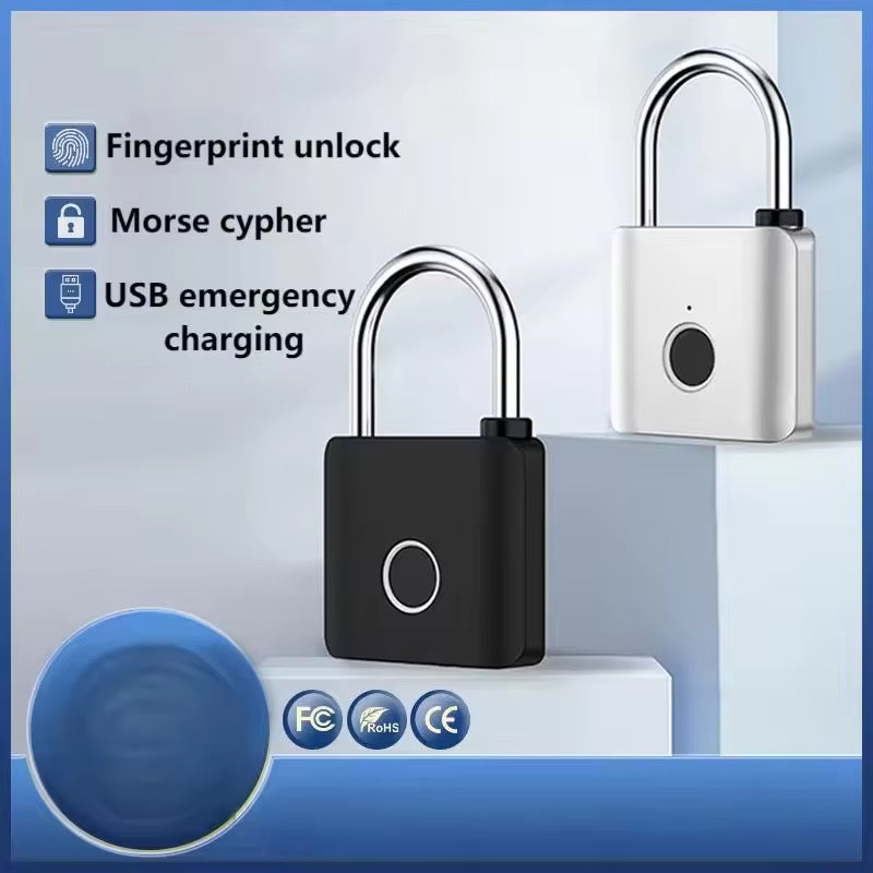 Fingerprint Smart Padlock  Biometric Lock for Travel Luggage, Gym Lockers, Cabinets & Backpacks