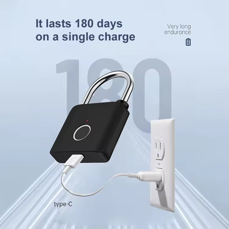 Fingerprint Smart Padlock  Biometric Lock for Travel Luggage, Gym Lockers, Cabinets & Backpacks