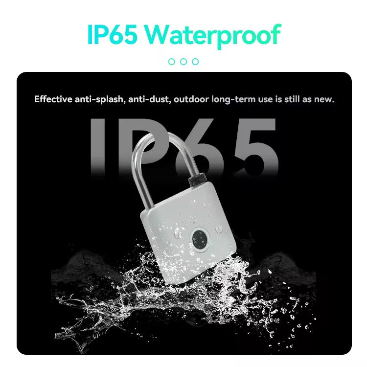 Fingerprint Smart Padlock  Biometric Lock for Travel Luggage, Gym Lockers, Cabinets & Backpacks