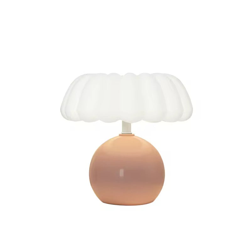 Modern Mushroom Table Lamp Ceramic & Iron Desk Lamp for Living Room & Bedroom Eye Protection Night Light