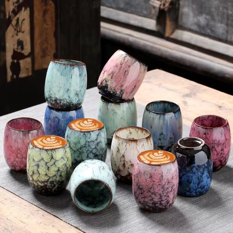 Ceramic Coffee Mug & Teacup Set Creative Porcelain Espresso Cups with Gift Box Home Drinkware for Tea & Coffee Lovers