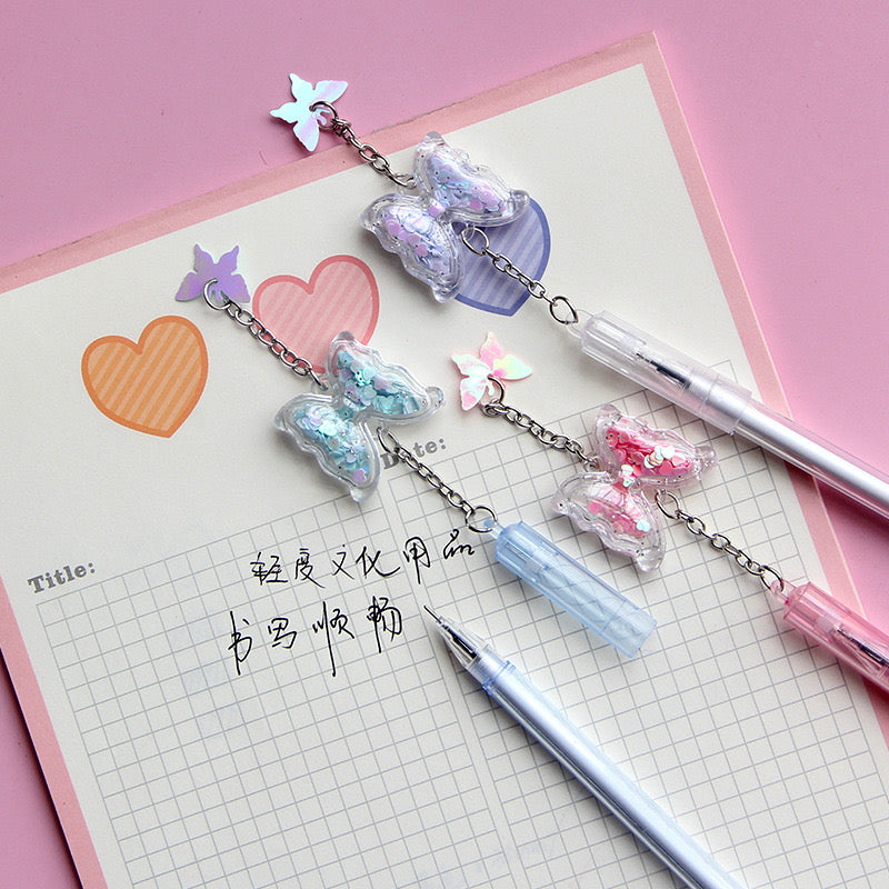 Glitter Decor Neutral Pens Cute Ballpoint Pens for Office & School Use