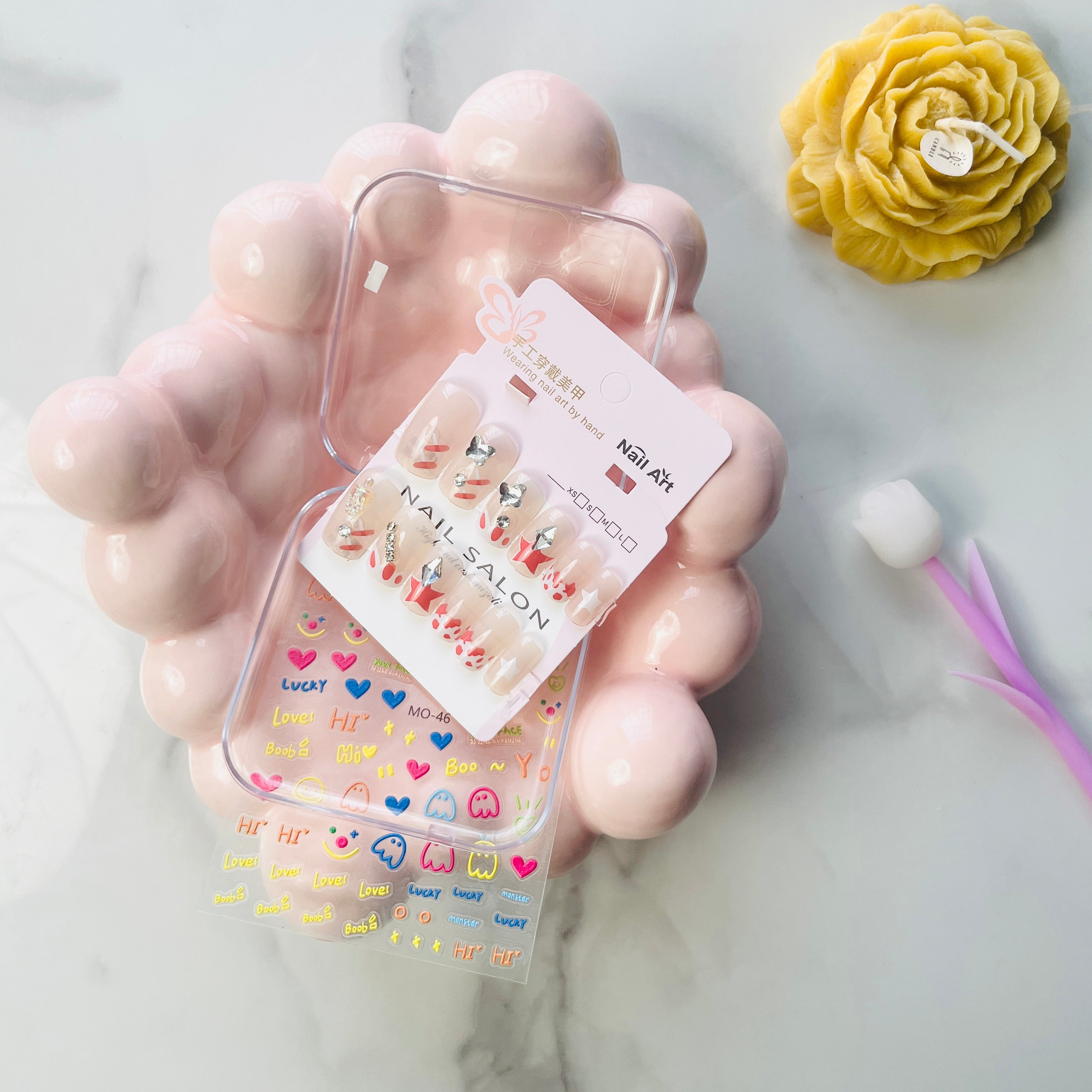 Handcrafted Press On Nail Art Set