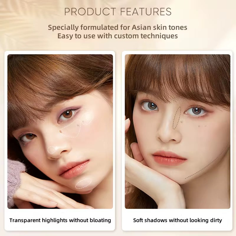 Comprehensive Makeup Palette Eyeshadow, Highlight, Contour, Bronzer & Nose Shadow in One New Polaroid Color Edition