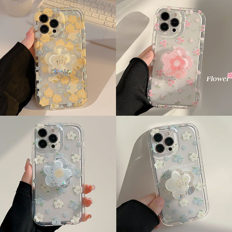 Floral With Popsocket Mobile Cover