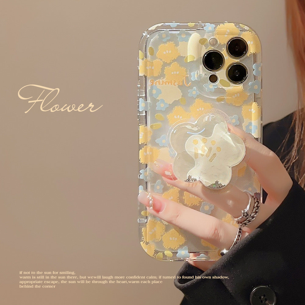 Floral With Popsocket Mobile Cover