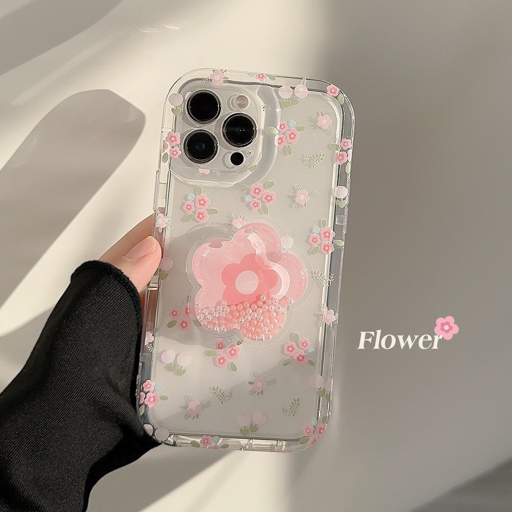 Floral With Popsocket Mobile Cover