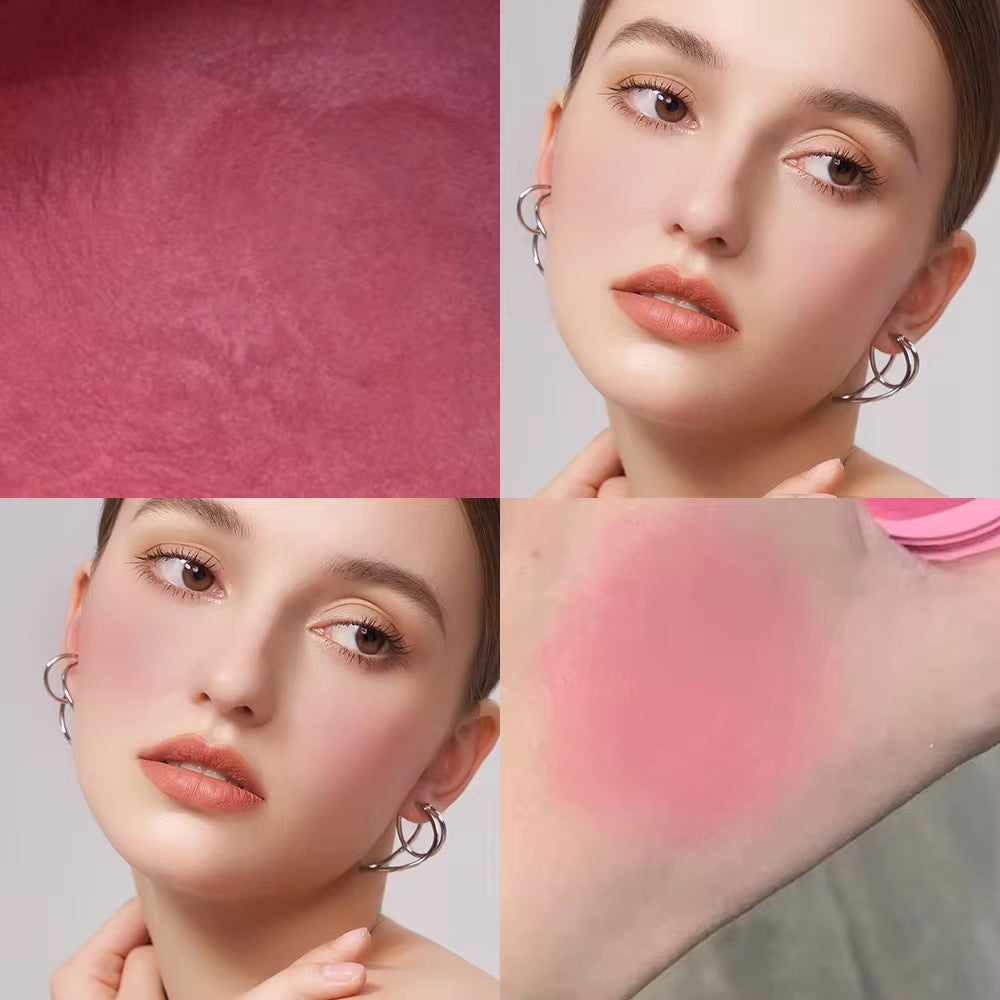 Butterfly Charm Air Sense Blush Cream Natural Brightening Matte Blusher Lightweight Cream to Powder Formula