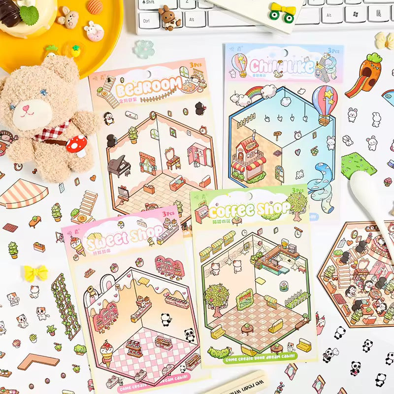 Cute Cartoon DIY Decorative Sticker Set Scrapbook & Journal Stickers