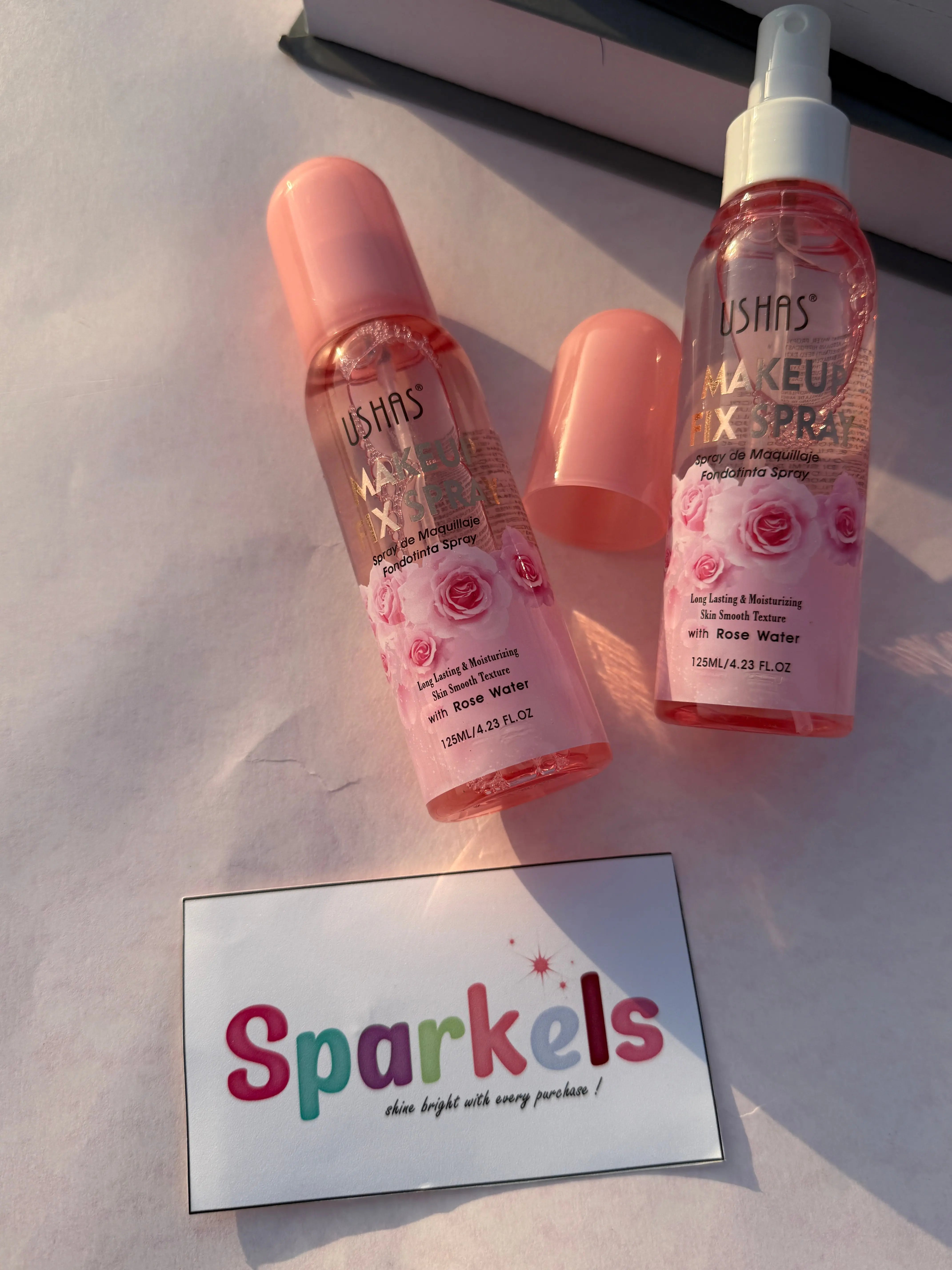 Makeup Fix Spray Long-Lasting & Moisturizing with Rose Water (125ml) Sparkels  Sparkels