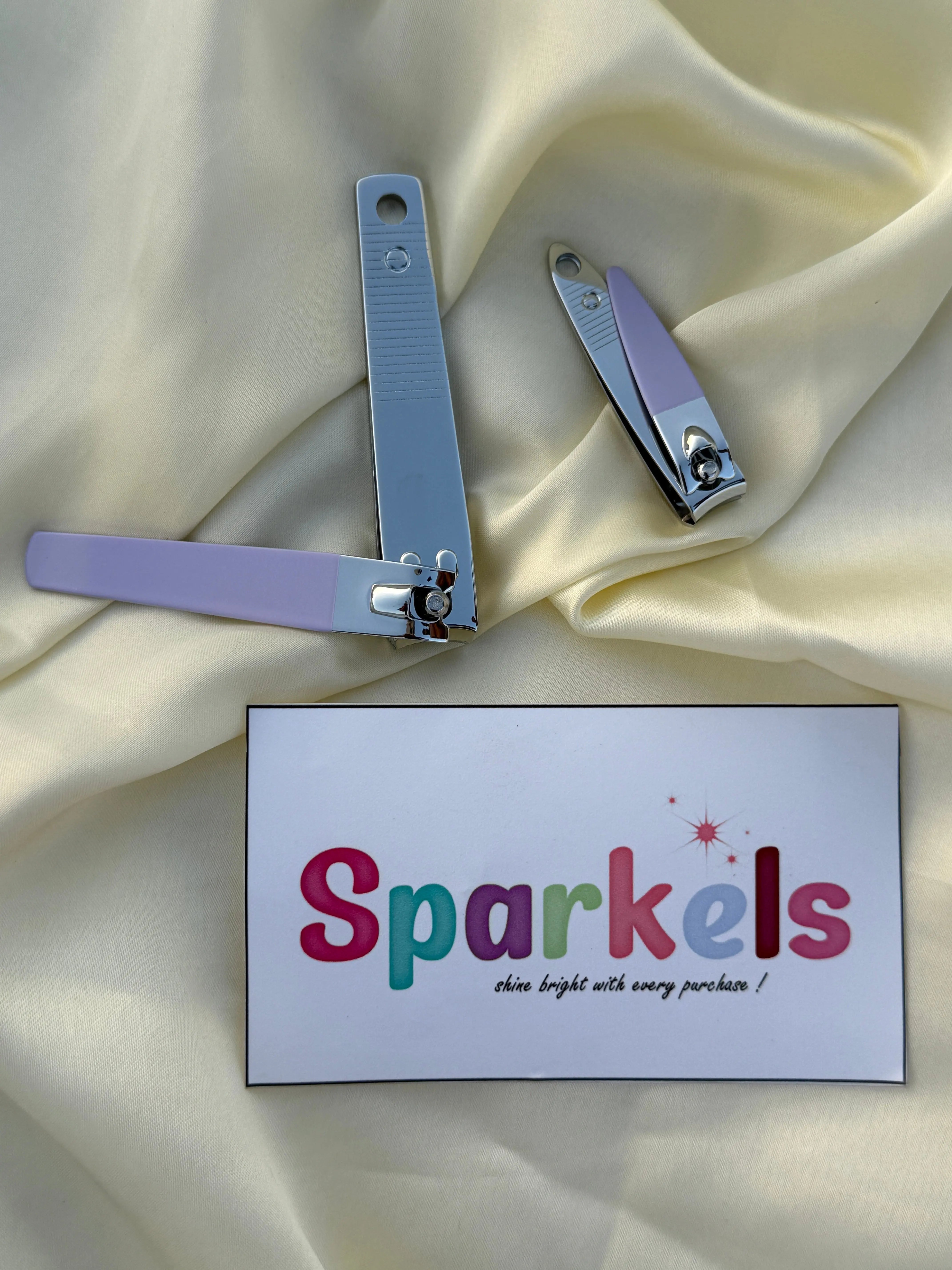Crazy Miss Nail Clipper Set – Dual Size Stainless Steel Clippers (Pastel Collection) Sparkels   Sparkels