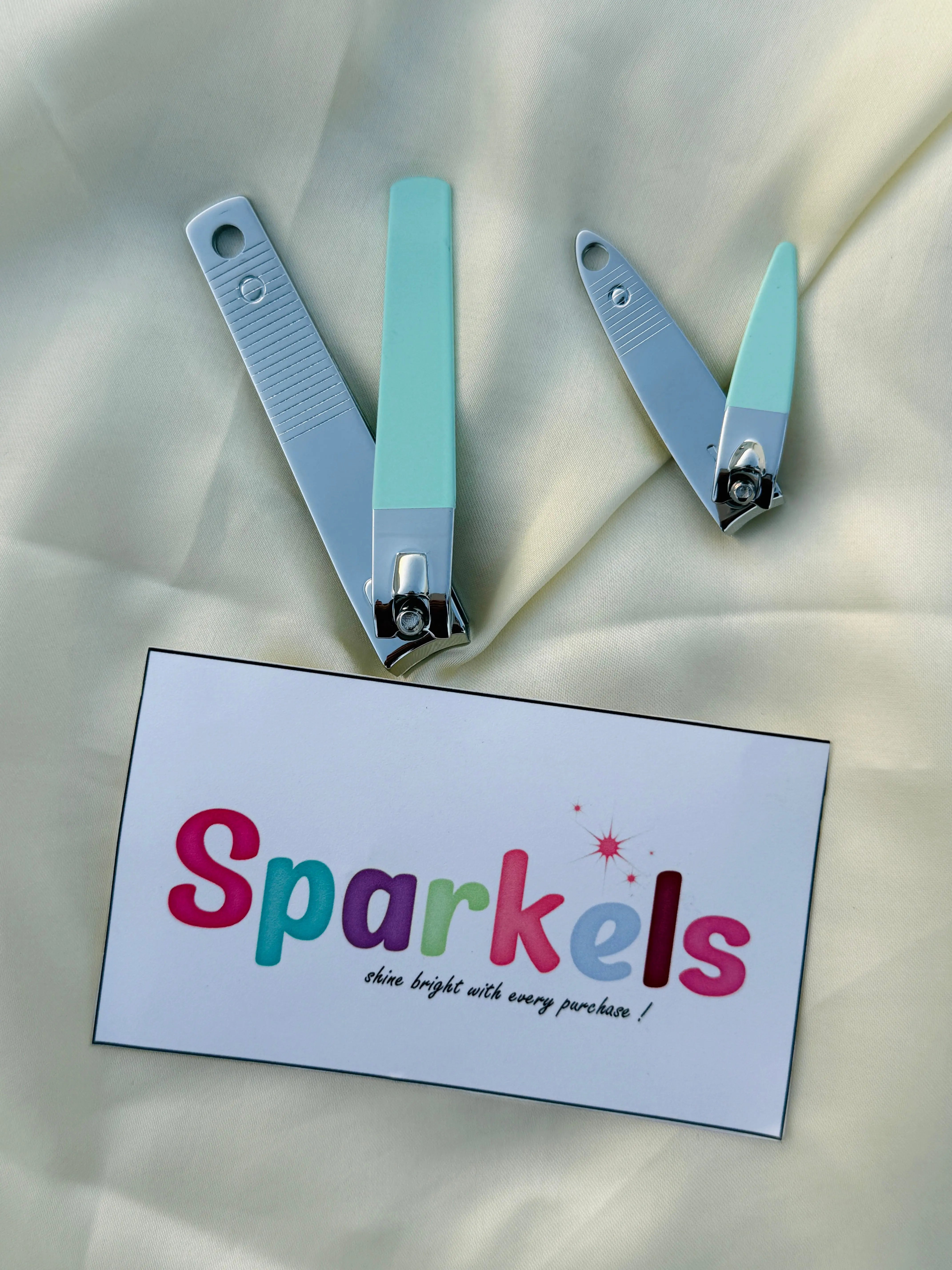Crazy Miss Nail Clipper Set – Dual Size Stainless Steel Clippers (Pastel Collection) Sparkels   Sparkels