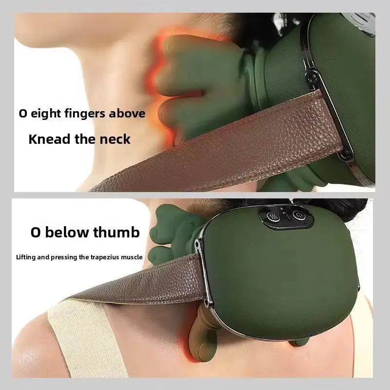 Portable Neck & Shoulder Massager with Heat Deep Tissue Kneading Massage Device