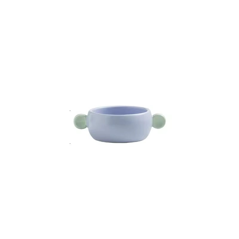 Pastel Ceramic Baking Dish with Handles Cute Oven-to-Table Serving & Casserole Tray