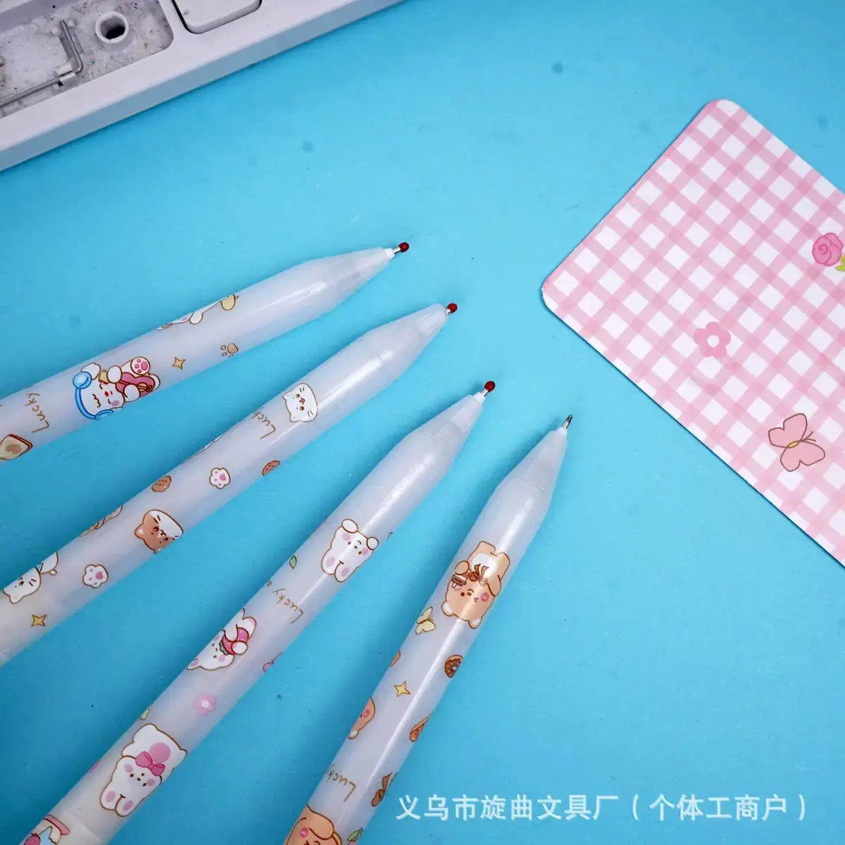 Cute Animal Spinner Gel Pen 0.5mm Black Ink Kawaii Fidget Pen