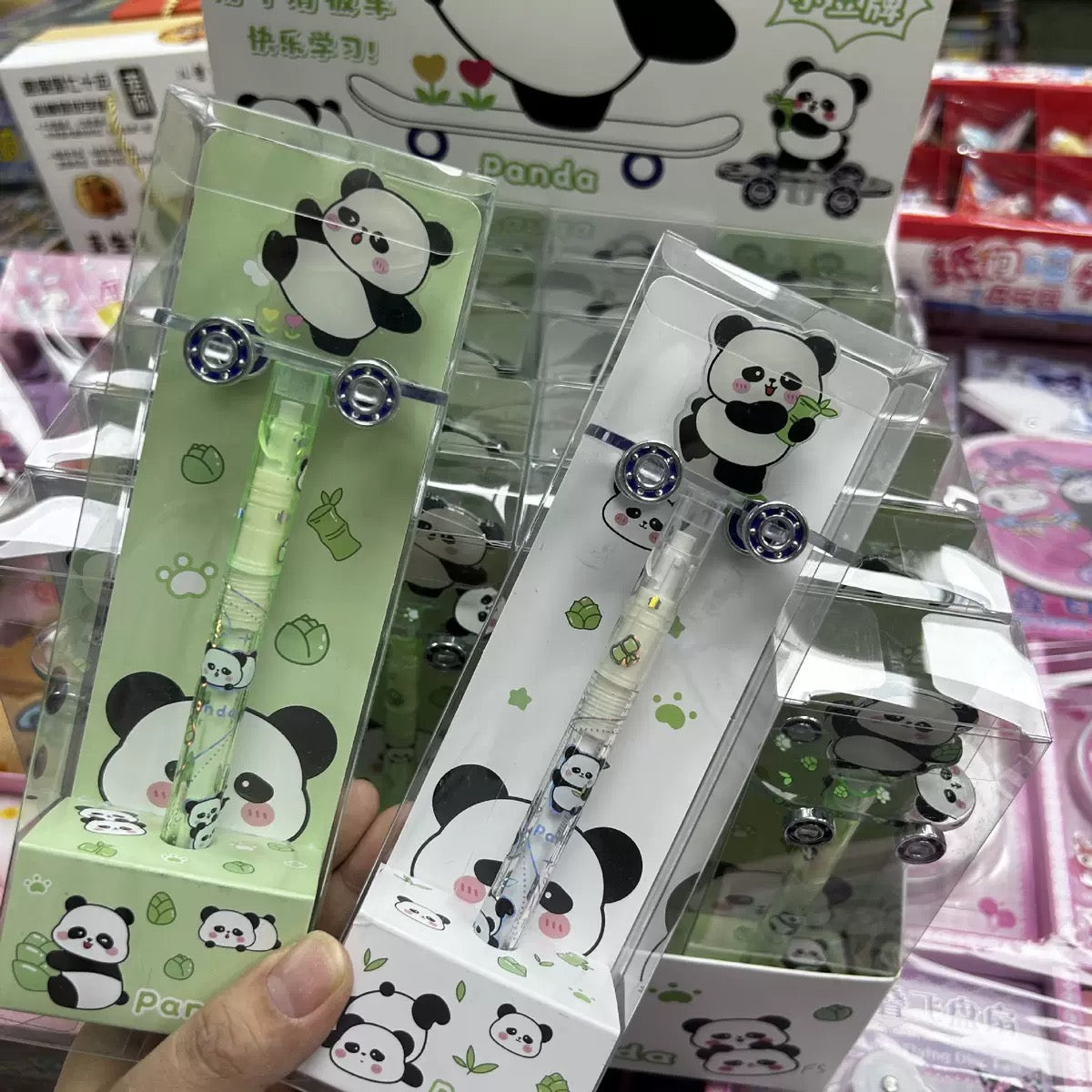 Cute Panda Spinner Gel Pen Kawaii Fidget 0.5mm Black Ink Pen