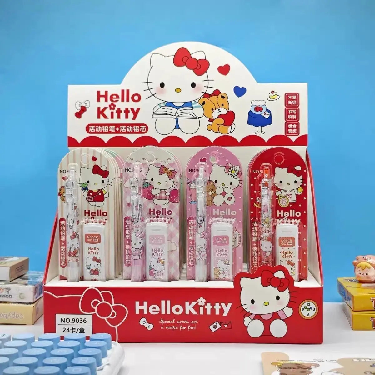 Mechanical Pencil Set with HB Lead Refills Cute Kawaii Stationery Kit
